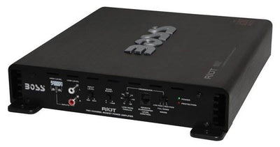 BOSS R6002 1200W 2-Channel Car Audio Amplifier, Remote, 8 Gauge Amp Kit Install