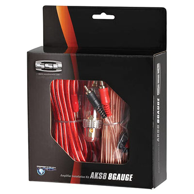 Lanzar HTG157 3000W Mono MOSFET Car Amp & Soundstorm AKS8 8 Gauge Amp Wiring Kit