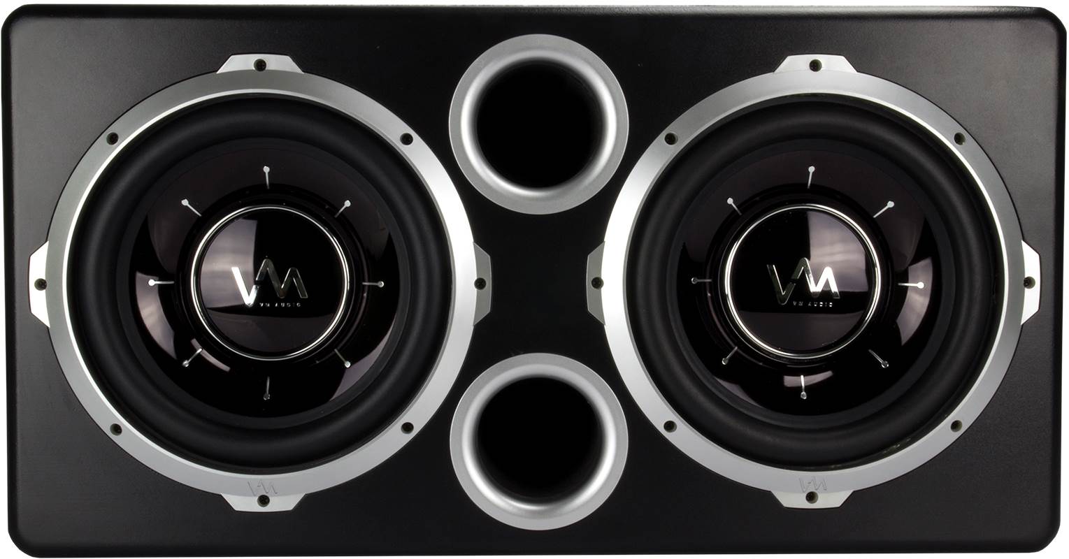 VM Audio Dual 10" Vented Port 1600 Watt Sub Bass Package w/Amp+Wiring (Open Box)