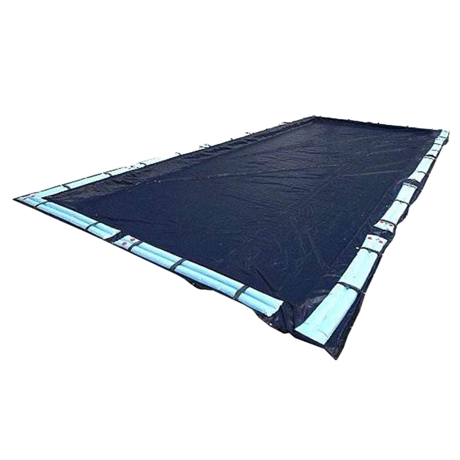 16x32 Dark Blue Winter Rectangular Inground Swimming Pool Cover w/Water Tubes - VMInnovations