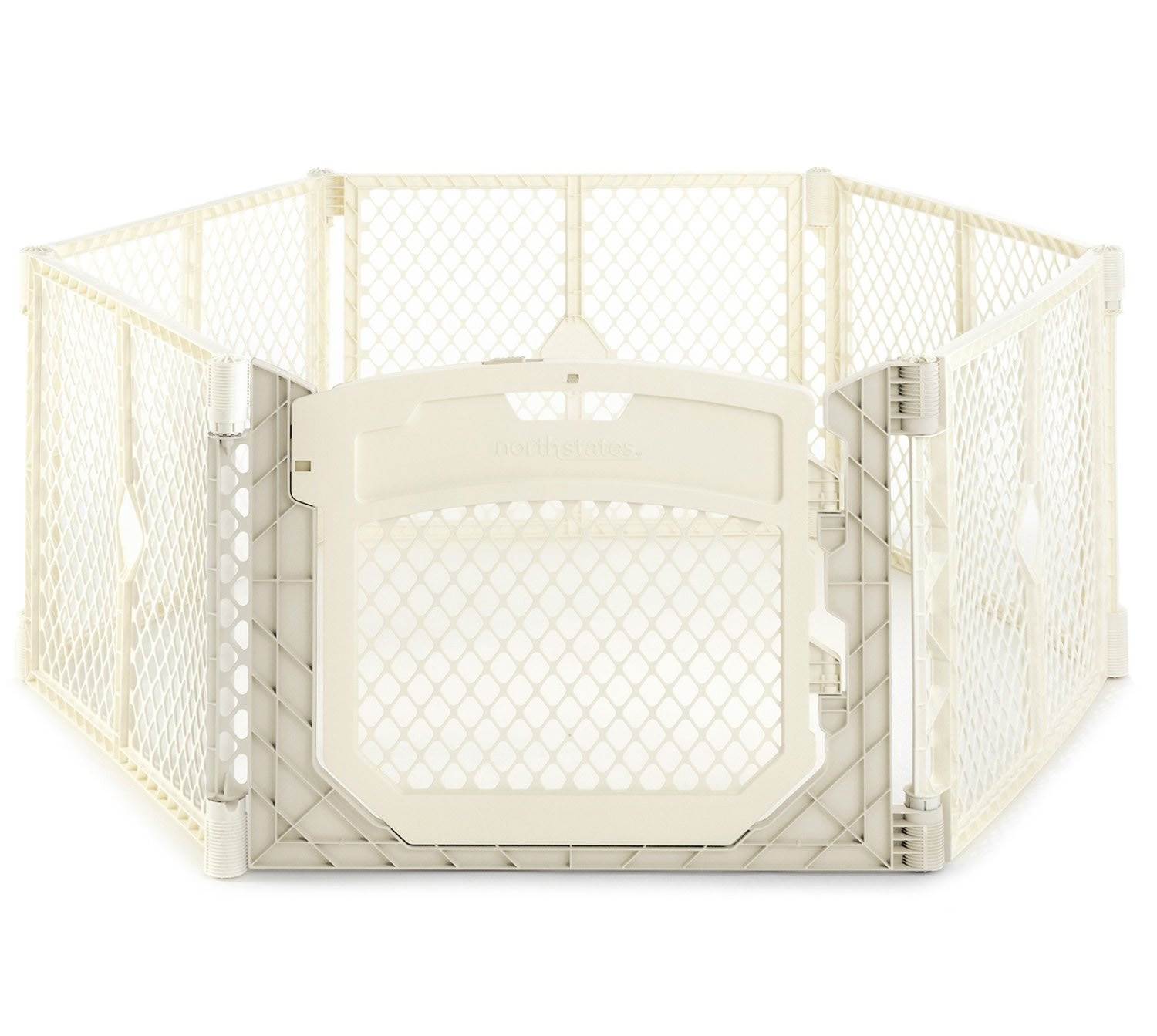 North States Superyard Ultimate Baby/Pet Gate & Play Yard - Ivory | Used