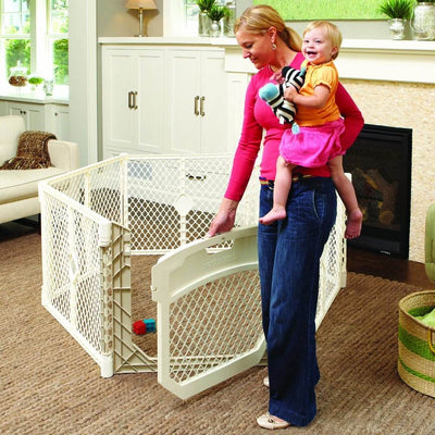 North States Superyard Ultimate Baby/Pet Gate & Play Yard - Ivory | Used