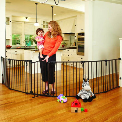 North States Superyard Arched Metal Baby/Pet Gate & Play Yard Bronze (Open Box)