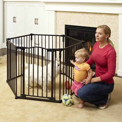 North States Superyard Arched Metal Baby/Pet Gate & Play Yard Bronze (Open Box)