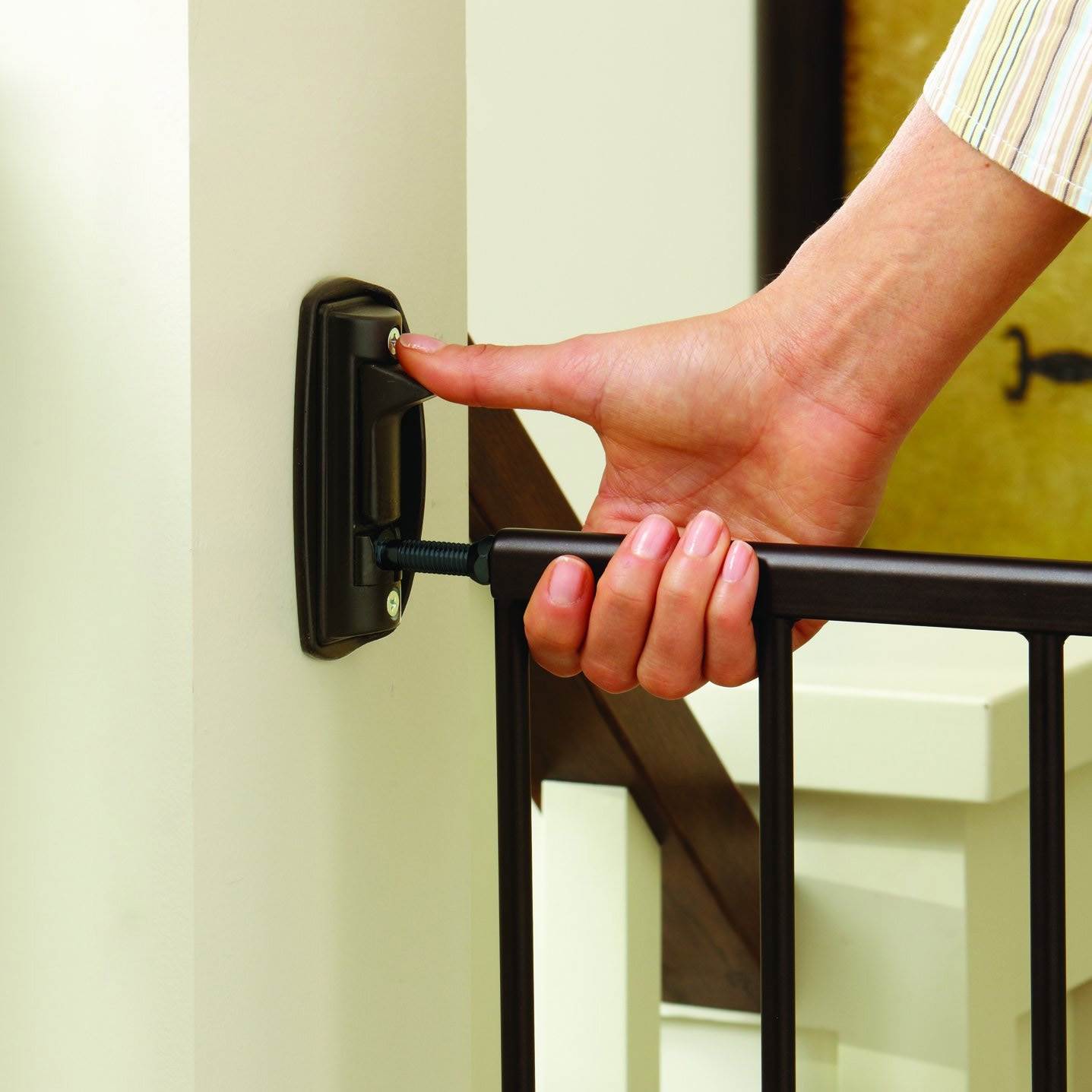 North States Easy Swing & Lock Baby Child Pet Gate - Bronze | 4950 (Open Box)
