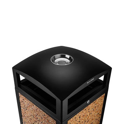 Alpine Industries Rugged 40 Gal Garbage Bin Trash Can with Ash Tray Stone (Used)