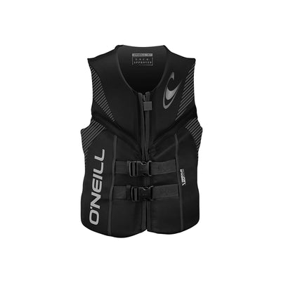 O'Neill Reactor USCG Wakeboarding Life Vest, Size Large, Black (Open Box)
