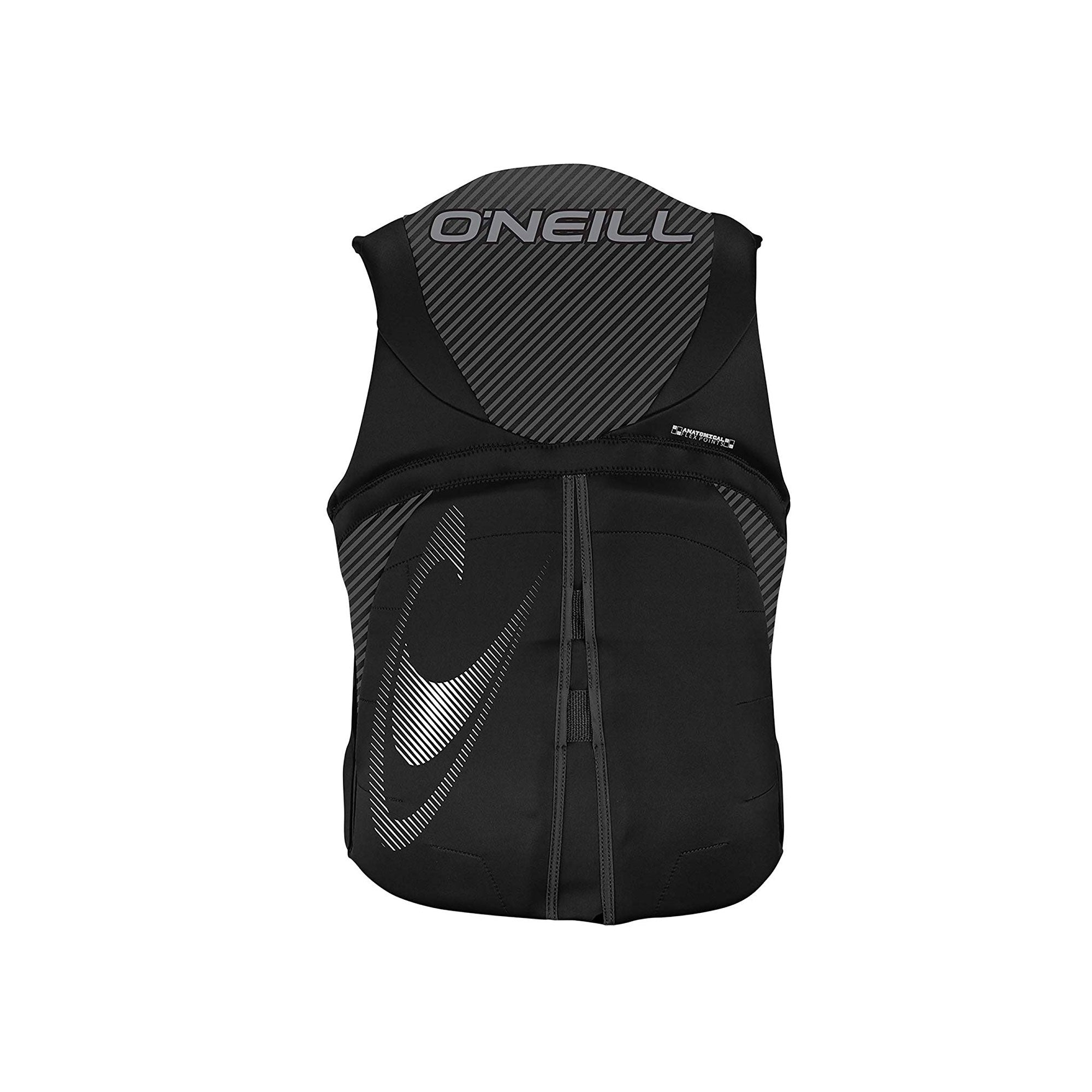 O'Neill Reactor USCG Wakeboarding Life Vest, Size Large, Black (Open Box)