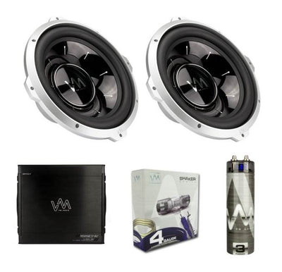VM Audio Car Stereo 2 1000W Subs 1550W 2 Channel Amplifier Capacitor Wiring Kit