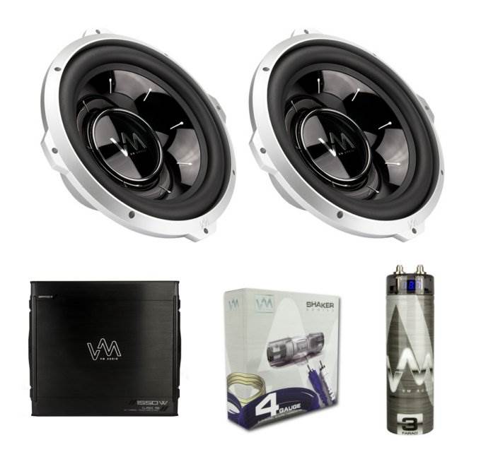 VM Audio Car Stereo 2 1000W Subs 1550W 2 Channel Amplifier Capacitor Wiring Kit