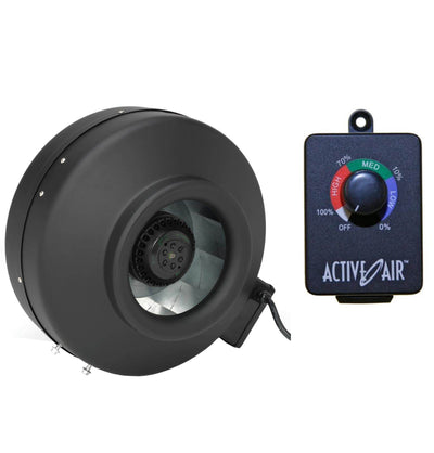 C.A.P Valuline VLF-6 In-Line 6" Blower Fan + Hydrofarm ACSC Fan Speed Controller
