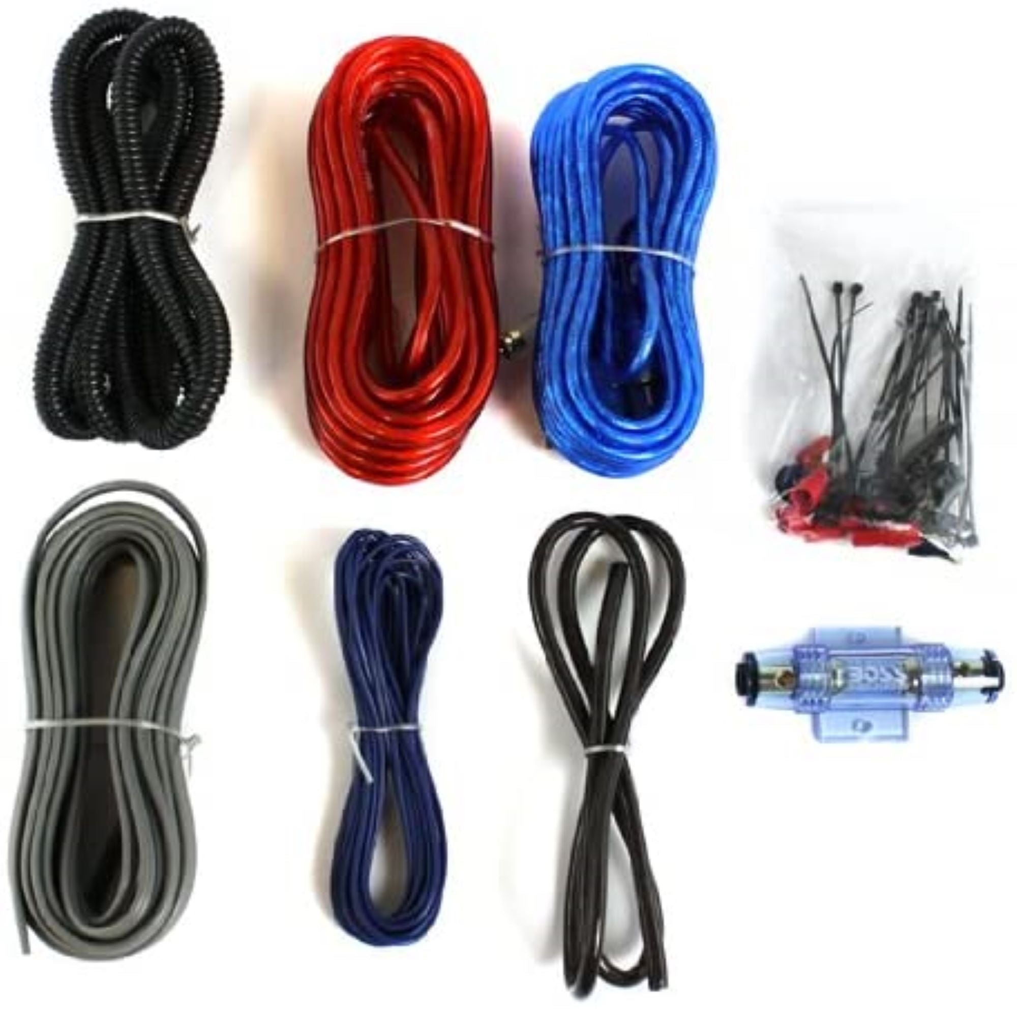 New BOSS AR12002 1200 Watt 2-Channel Car Audio Amplifier Amp & 8 Gauge Amp Kit
