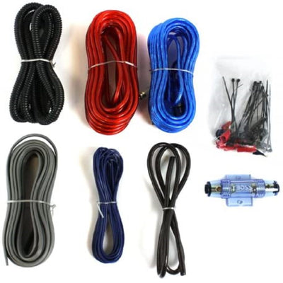New BOSS AR12002 1200 Watt 2-Channel Car Audio Amplifier Amp & 8 Gauge Amp Kit