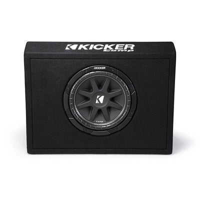 Kicker 43TC104 10" 300W Loaded Car Audio Subwoofer + Sub Box +Amplifier +Amp Kit