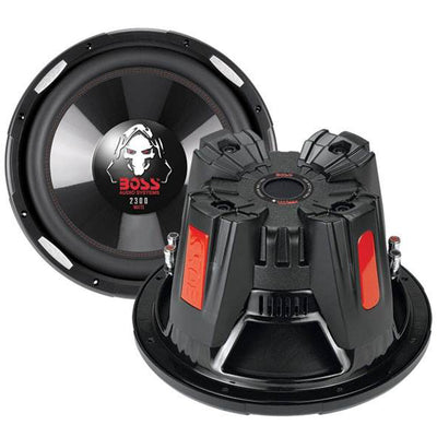 2 BOSS P126DVC 12" 2300W Car Subwoofers Subs & 1600W 2-Ch Amp & 8 Gauge Amp Kit