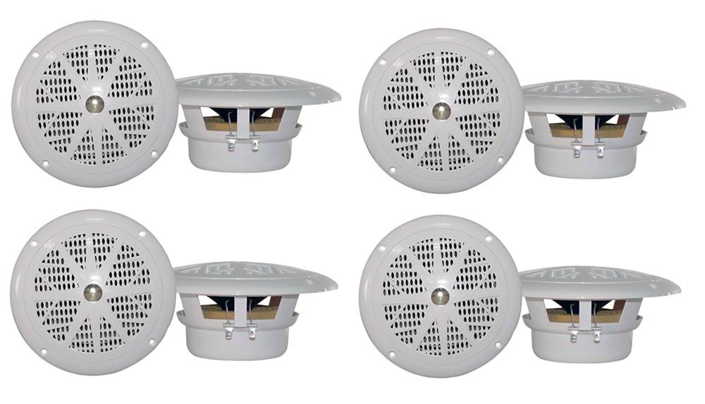 8)PYLE PLMR41W 4" 100W Marine Waterproof Boat/Car Audio Stereo Speakers White