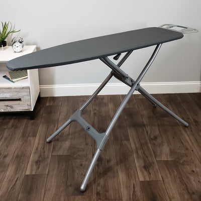 Homz Durabilt Steel Top Folding Ironing Board with Built In Iron Rest (Open Box)