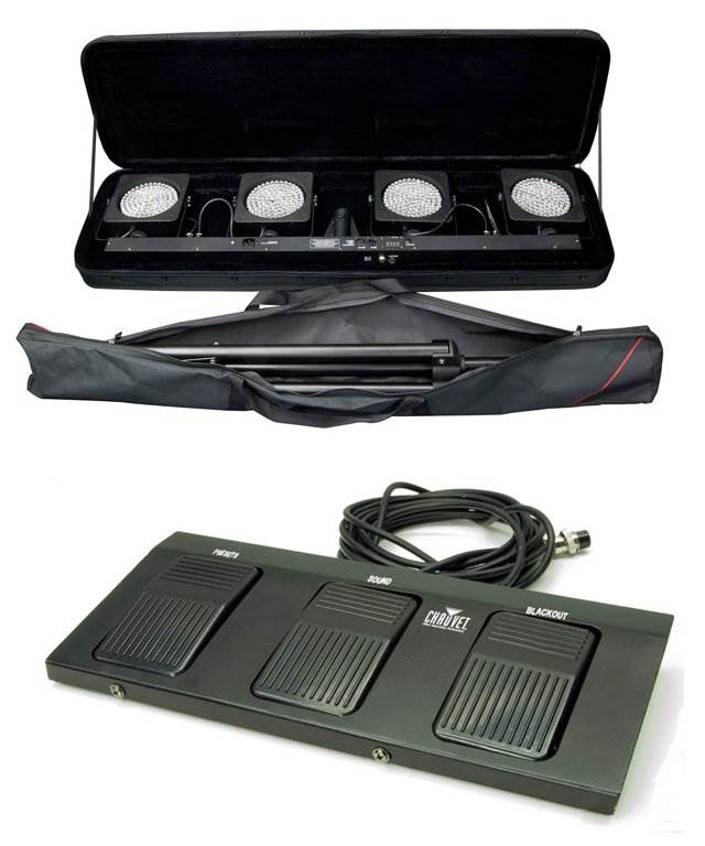 NEW! CHAUVET 4BAR LED Novelty Light Kit + 4PLAY DMX Light +6SPOT Dance Bar Light