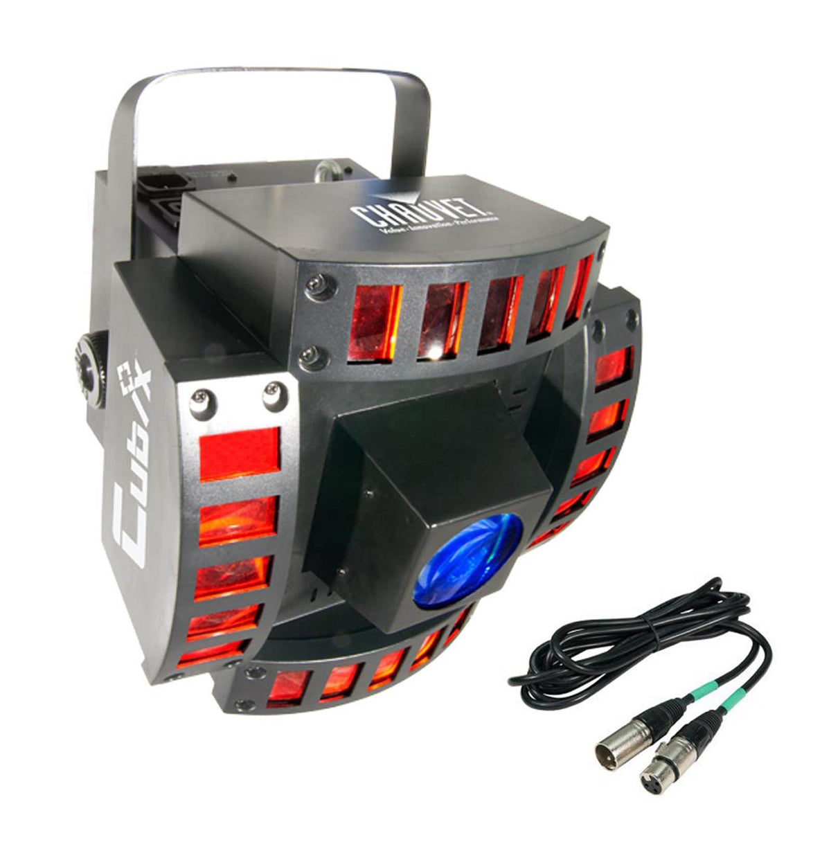 NEW! CHAUVET CUBIX 6 Channel LED DJ Disco Dance Effect Light + 25 FT DMX Cable