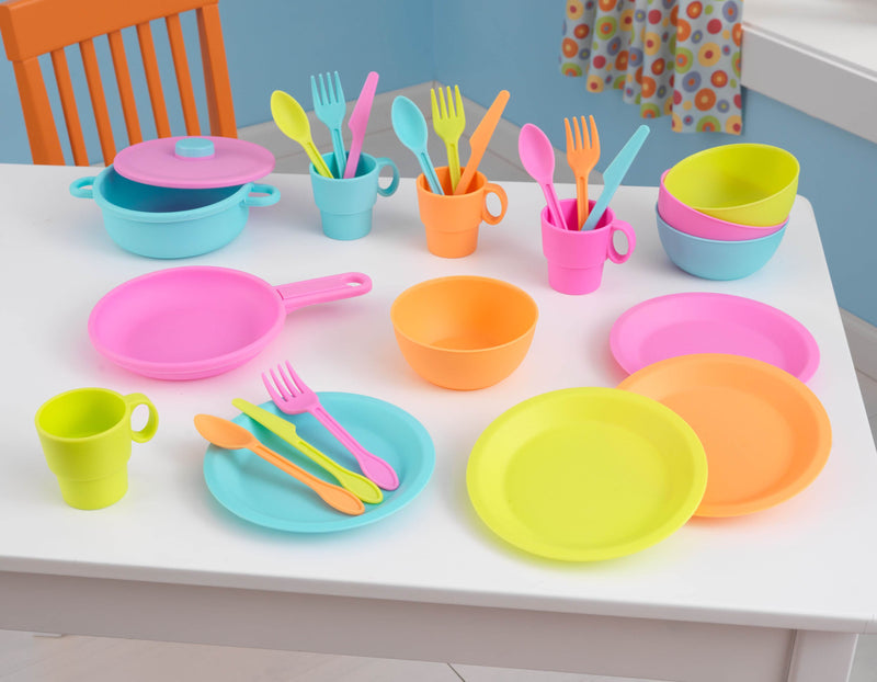 KidKraft 27pc Cookware Dishes Pretend Play Kids Kitchen Set - Bright (Open Box)