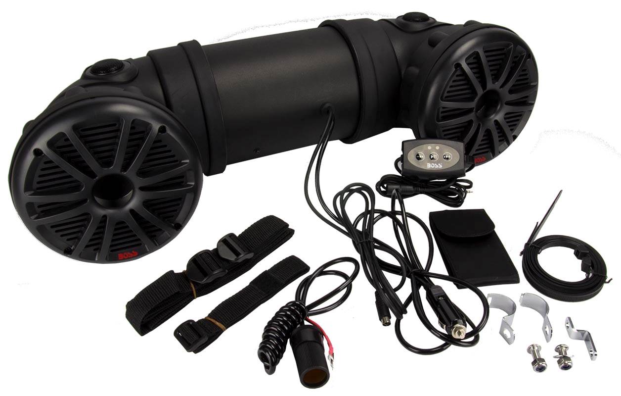 New Boss ATV25B Dual 450W 6.5" ATV/Marine Amplifed Waterproof Speakers+Bluetooth