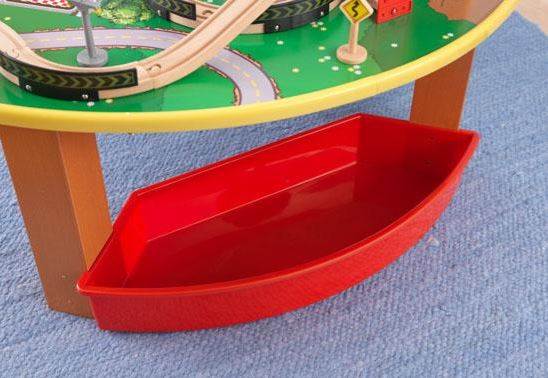 KidKraft City Explorer Wooden Train Set & Play Table w/ 80 Toy Pieces - Open Box