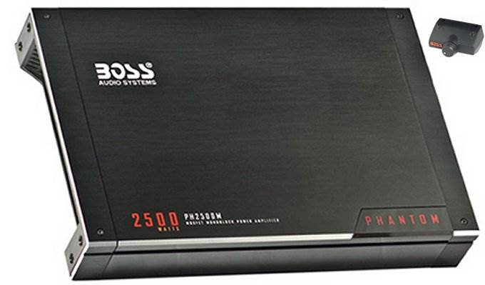 BOSS PH2500M 2500W Mono MOSFET Car Audio Power Amplifier Amp and 8 Gauge Amp Kit