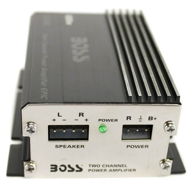 Boss CE102 100W 2-Ch Car/Motorcycle/ATV Audio Power Amplifier + 8 Gauge Amp Kit