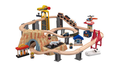 KidKraft 60 Piece Wooden Kids Buildable Play Train Set w/ Train 17981(Open Box)