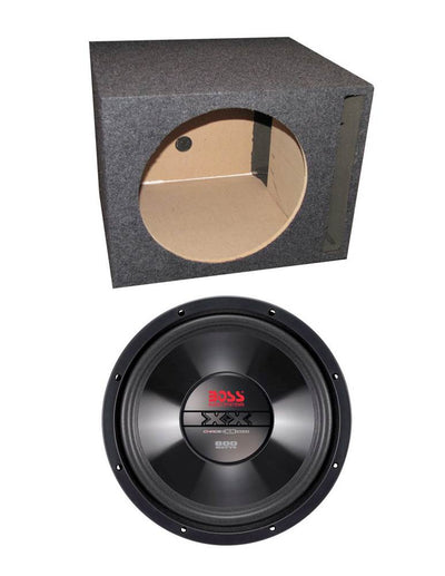 New BOSS CX12 12" 800 Watt Power Subwoofer Sub Woofer + Vented Sub Box Enclosure