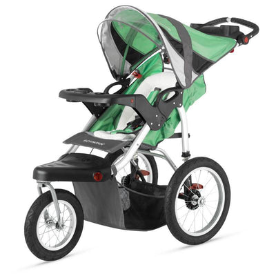 Schwinn Turismo Single Baby Swivel Jogging Stroller - Green/Black - Open Box
