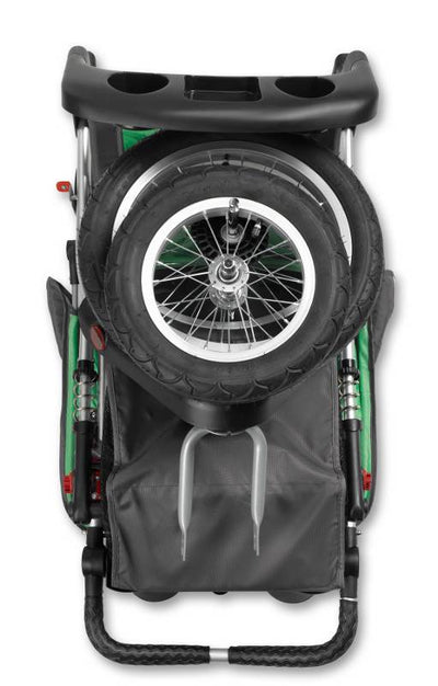 Schwinn Turismo Single Baby Swivel Jogging Stroller - Green/Black - Open Box