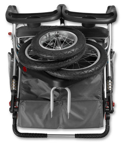 Schwinn Turismo Double Swivel Baby Jogging Stroller - Gray / Blue - Open Box
