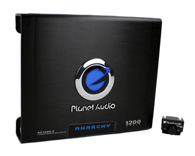 PLANET AUDIO AC1200.2 1200W 2 Channel Car A/B Amplifier Amp AC12002+8 Ga Amp Kit