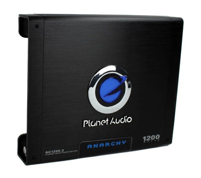 PLANET AUDIO AC1200.2 1200W 2 Channel Car A/B Amplifier Amp AC12002+8 Ga Amp Kit