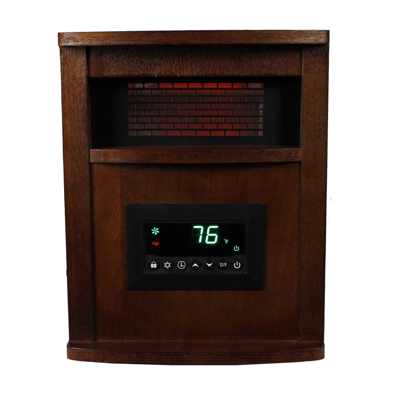 6 Element 1500W Portable Electric Infrared Quartz Space Heater, Indoor (Used)