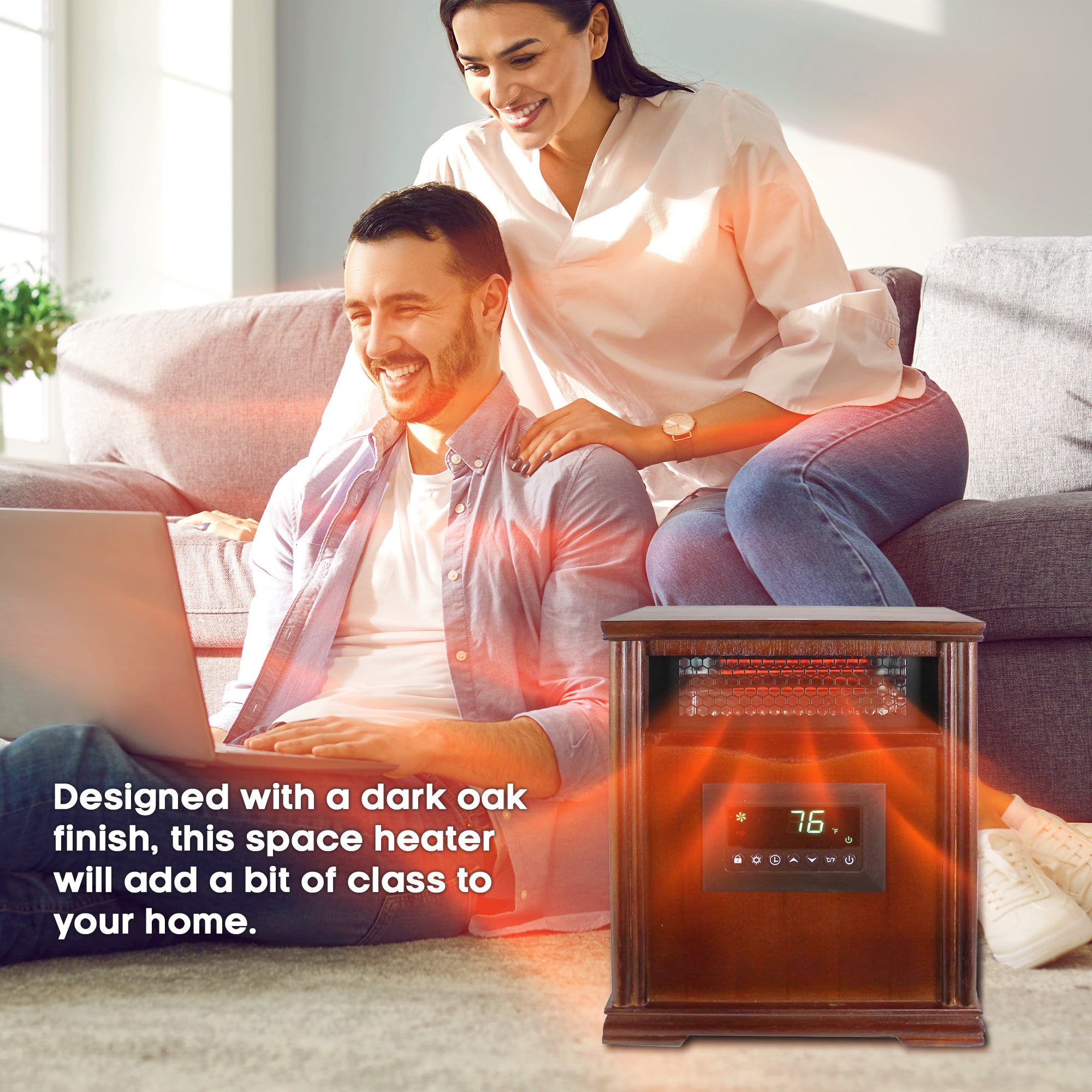 Lifesmart 4 Element 1500W Portable Electric Infrared Quartz Space Heater (Used) - VMInnovations