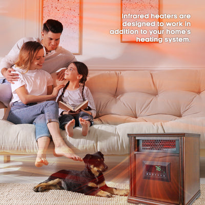 Lifesmart 4 Element 1500W Portable Electric Infrared Quartz Space Heater (Used) - VMInnovations