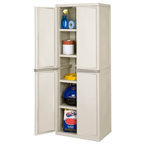 Sterilite 01428501 Heavy Duty Adjustable Shelf Garage Storage Cabinet - Open Box
