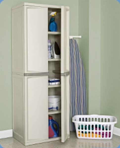 Sterilite 01428501 Heavy Duty Adjustable Shelf Garage Storage Cabinet - Open Box