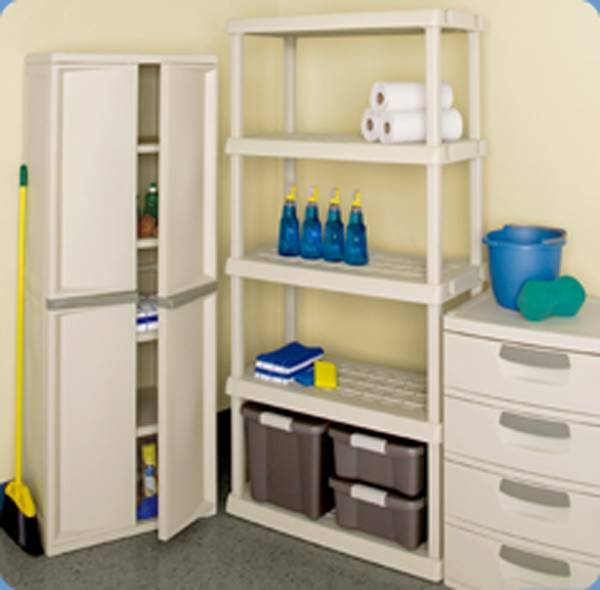 Sterilite 01428501 Heavy Duty Adjustable Shelf Garage Storage Cabinet - Open Box