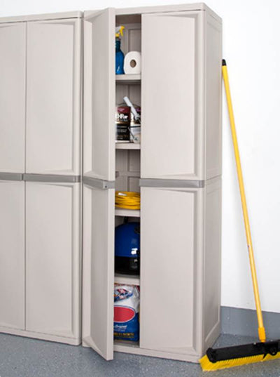 Sterilite 01428501 Heavy Duty Adjustable Shelf Garage Storage Cabinet - Open Box