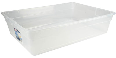 Sterilite Single Lidded 28 Quart Clear Bin Storage Box Tote Container (Open Box)