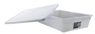 Sterilite Single Lidded 28 Quart Clear Bin Storage Box Tote Container (Open Box)