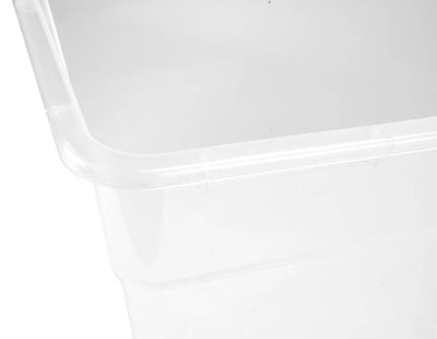 Sterilite 16598008 Lidded 56 Quart Clear Bin Storage Tote Container (Open Box)