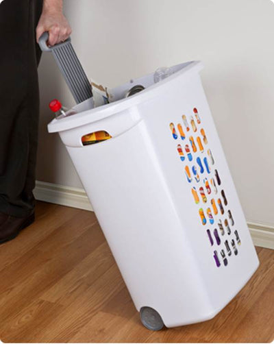 Sterilite 12228003 Portable Wheeled Laundry Hamper-Open Box