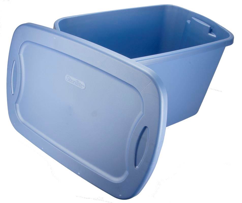 Sterilite 18301008 Lidded 18 Gallon Storage Box Tote Single Container (Open Box)