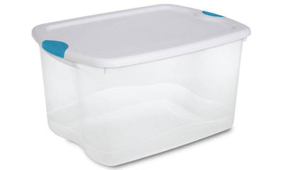 Sterilite 18888004 66-Quart Clear Tote Box W/Latching Container Lid (Open Box)
