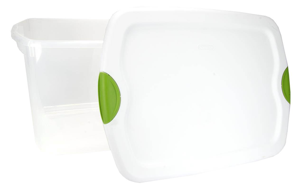 Sterilite 18888004 66-Quart Clear Tote Box W/Latching Container Lid (Open Box)