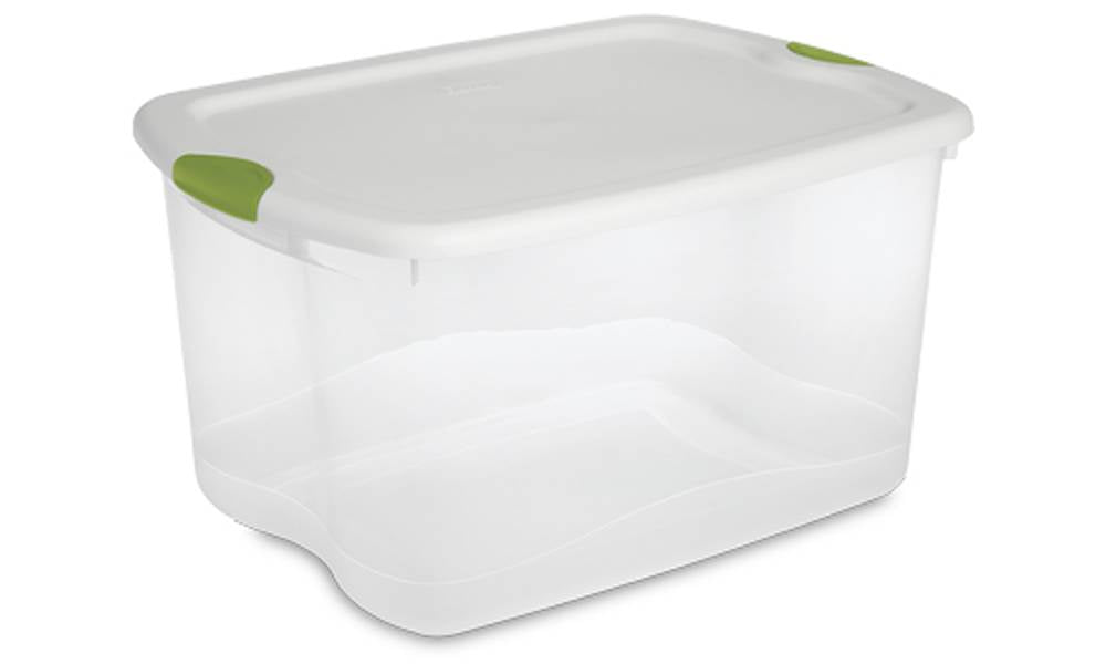 Sterilite 18888004 66-Quart Clear Tote Box W/Latching Container Lid (Open Box)